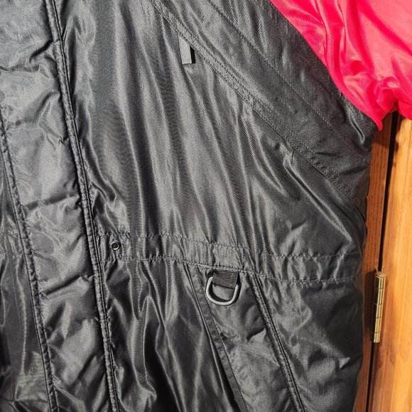 Marlboro Compass Coat Men's XL  Winter Puffer Ski Jacket Black Red Hooded - Picture 5 of 8